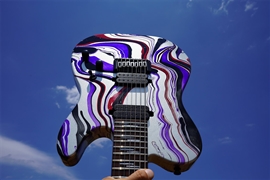 Schecter USA CUSTOM SHOP PT-7 Silver Swirl 7-String Electric Guitar 